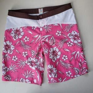 Hawaii Tropical Floral Board Shorts Unisex